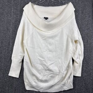 Torrid Sweater 3 Plus Size Cream Off The Shoulder Knit Long Sleeve Ribbed Cozy